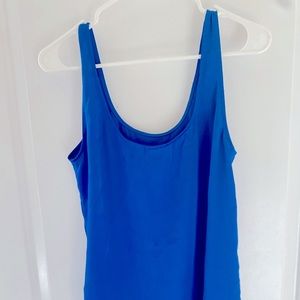 Allen B. Size medium royal blue loose fitting silky tank top